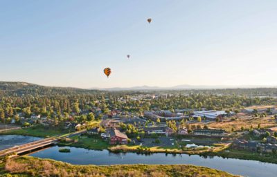 Hot air balloons over Bend