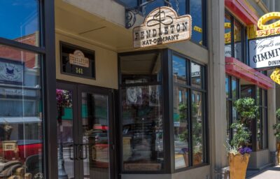 View of shops in Pendleton Oregon